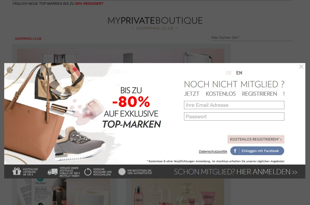 shoppingclub myprivateboutique